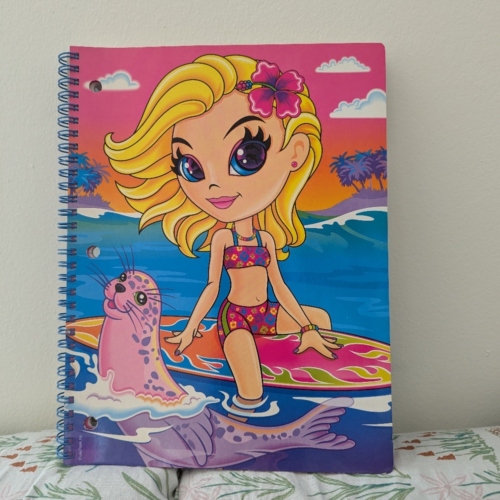 Vtg NWT Lisa Frank Surfer And Seal Spiral Notebook